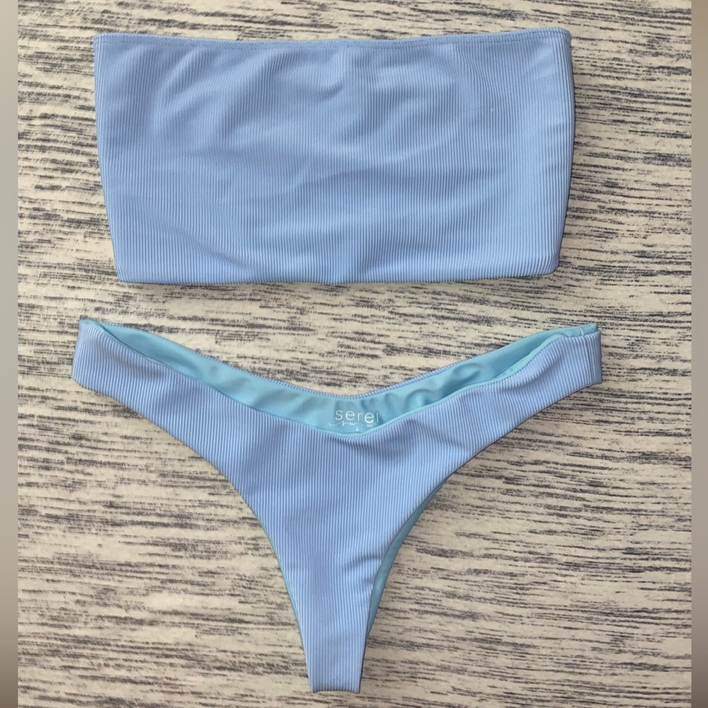 Serei Blue Bandeau Bikini Sets💙